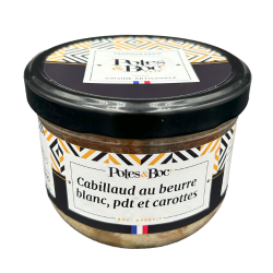 Cabillaud au beurre blanc, pdt et carottes