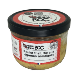 Poulet thaï, riz aux légumes asiatiques