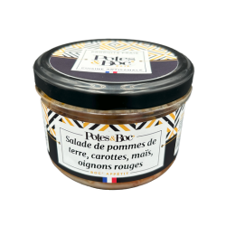 Salade de pdt, carottes, mais, oignons rouges