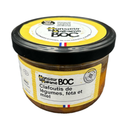 Clafoutis de légumes, féta et miel