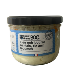 Lieu noir, beurre nantais, riz aux légumes