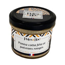 Panna cotta féta et poivrons rouges